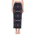 Geometric Ethnic Navajo Pattern Print Side Slit Maxi Skirt