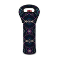 Geometric Ethnic Navajo Pattern Print Single Neoprene Wine Tote