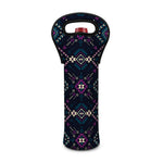 Geometric Ethnic Navajo Pattern Print Single Neoprene Wine Tote