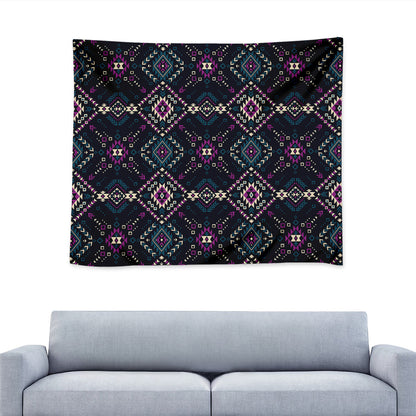 Geometric Ethnic Navajo Pattern Print Tapestry