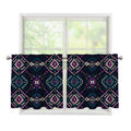 Geometric Ethnic Navajo Pattern Print Tier Curtains