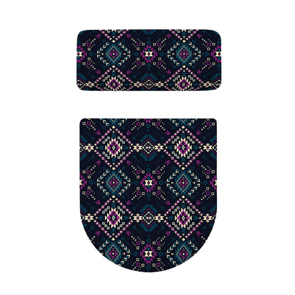 Geometric Ethnic Navajo Pattern Print Toilet Lid And Tank Cover Set