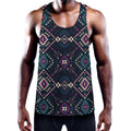 Geometric Ethnic Navajo Pattern Print Men's Workout Tank Top