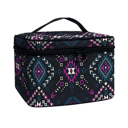 Geometric Ethnic Navajo Pattern Print Travel Makeup Bag