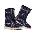 Geometric Ethnic Navajo Pattern Print Winter Boots