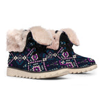 Geometric Ethnic Navajo Pattern Print Winter Boots