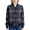 Geometric Ethnic Navajo Pattern Print Women's Bomber Jacket