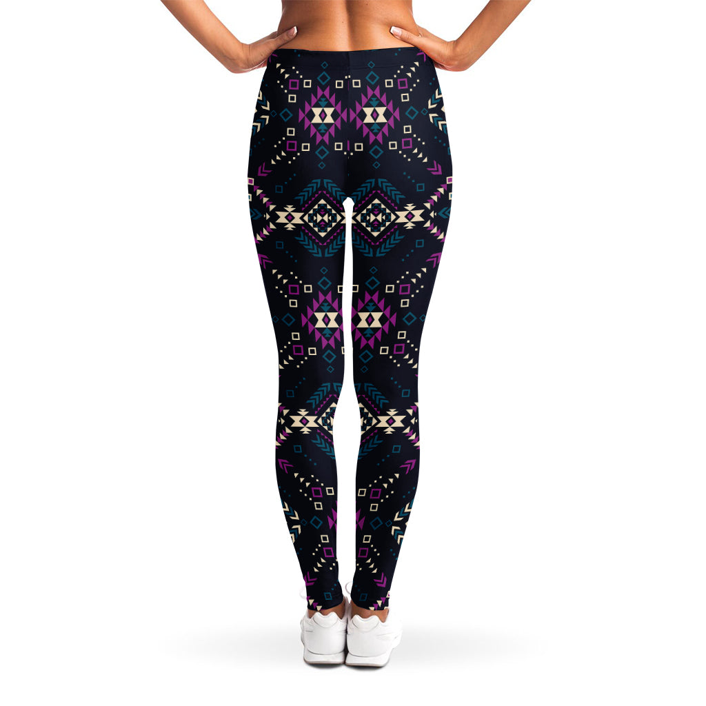 Geometric Ethnic Navajo Pattern Print Women's Leggings