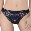 Geometric Ethnic Navajo Pattern Print Women's Thong