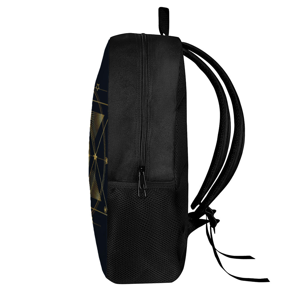 Geometric Eye of Providence Print 17 Inch Backpack
