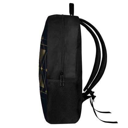 Geometric Eye of Providence Print 17 Inch Backpack