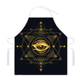 Geometric Eye of Providence Print Adjustable Apron