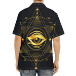 Geometric Eye of Providence Print Aloha Shirt