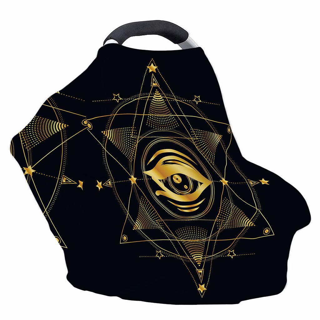 Geometric Eye of Providence Print Baby Seat Cover