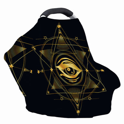 Geometric Eye of Providence Print Baby Seat Cover
