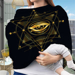 Geometric Eye of Providence Print Baby Seat Cover