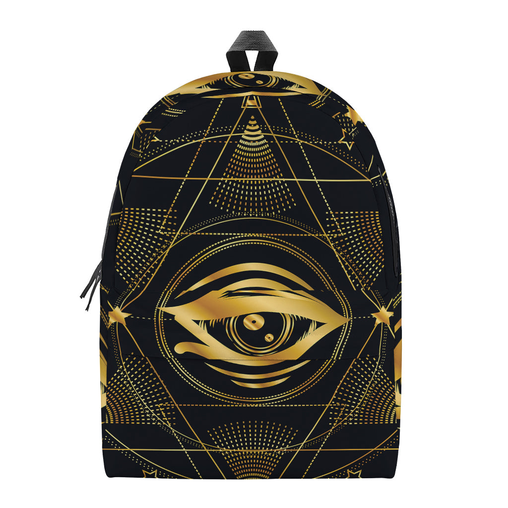 Geometric Eye of Providence Print Backpack
