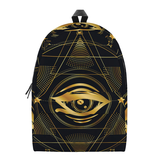 Geometric Eye of Providence Print Backpack