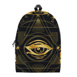 Geometric Eye of Providence Print Backpack