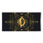 Geometric Eye of Providence Print Beach Towel