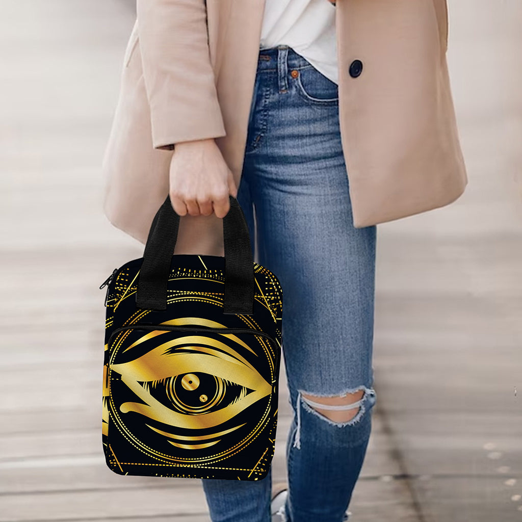 Geometric Eye of Providence Print Bible Tote Bag