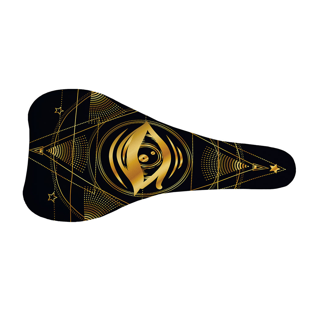 Geometric Eye of Providence Print Bicycle Seat Cover