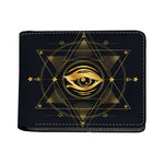 Geometric Eye of Providence Print Bifold Wallet