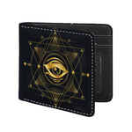Geometric Eye of Providence Print Bifold Wallet
