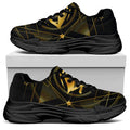 Geometric Eye of Providence Print Black Chunky Shoes