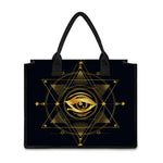 Geometric Eye of Providence Print Canvas Tote Bag