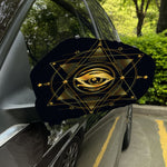 Geometric Eye of Providence Print Car Side Mirror Covers
