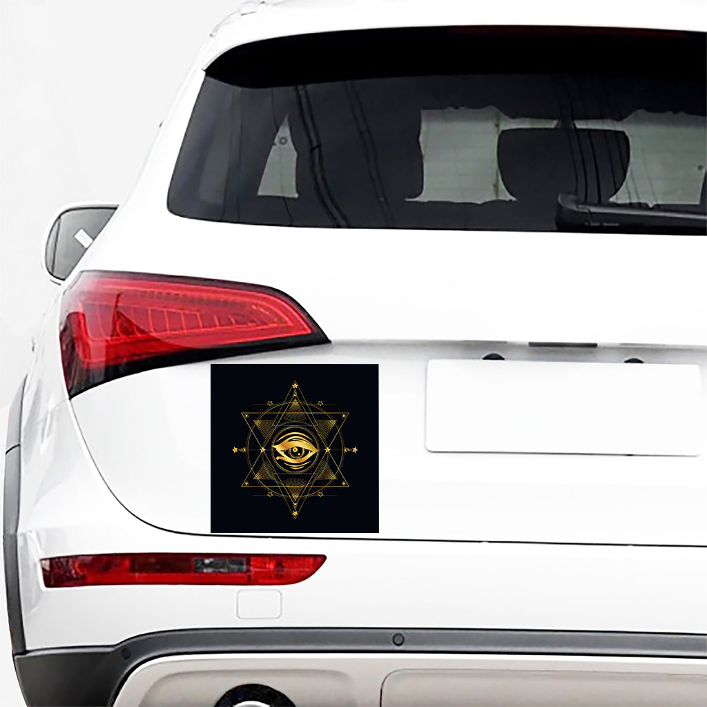 Geometric Eye of Providence Print Car Sticker