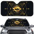 Geometric Eye of Providence Print Car Windshield Sun Shade