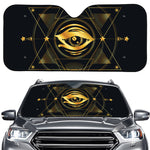 Geometric Eye of Providence Print Car Windshield Sun Shade