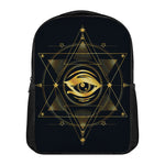 Geometric Eye of Providence Print Casual Backpack