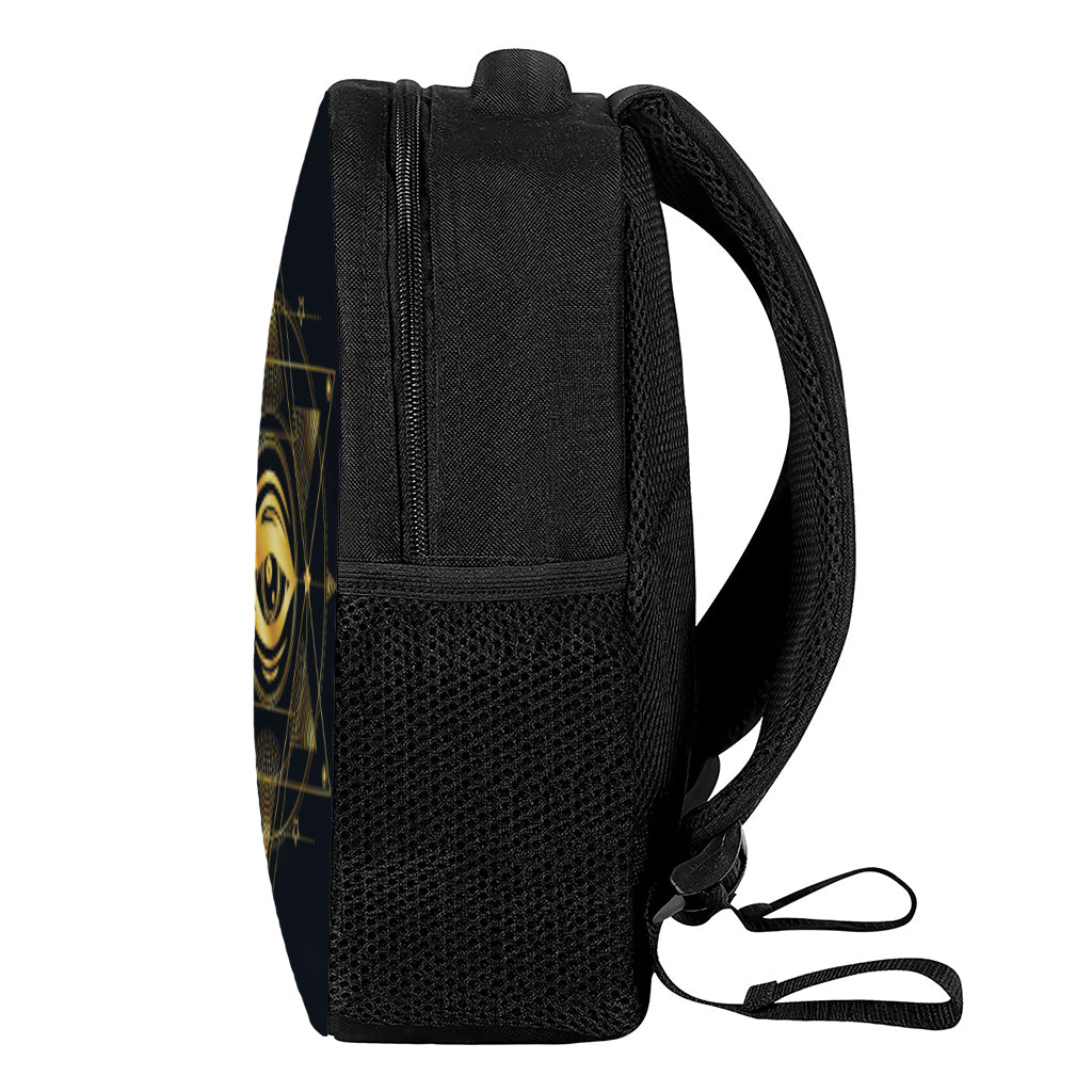 Geometric Eye of Providence Print Casual Backpack
