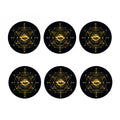 Geometric Eye of Providence Print Coaster Set