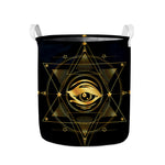 Geometric Eye of Providence Print Collapsible Laundry Basket