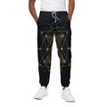 Geometric Eye of Providence Print Cotton Sweatpants