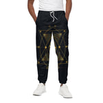 Geometric Eye of Providence Print Cotton Pants