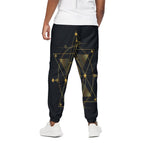 Geometric Eye of Providence Print Cotton Pants