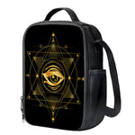 Geometric Eye of Providence Print Crossbody Lunch Bag