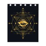 Geometric Eye of Providence Print Curtain