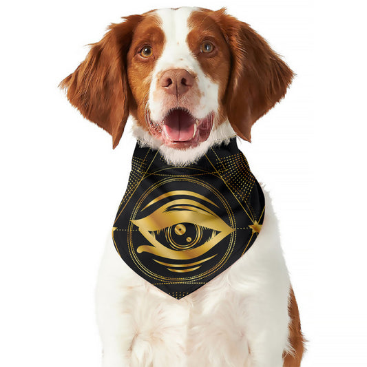 Geometric Eye of Providence Print Dog Bandana