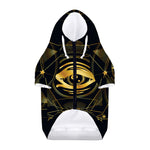 Geometric Eye of Providence Print Dog Zip Up Hoodie