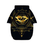 Geometric Eye of Providence Print Dog Zip Up Hoodie