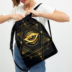 Geometric Eye of Providence Print Drawstring Backpack