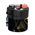 Geometric Eye of Providence Print Drawstring Makeup Bag