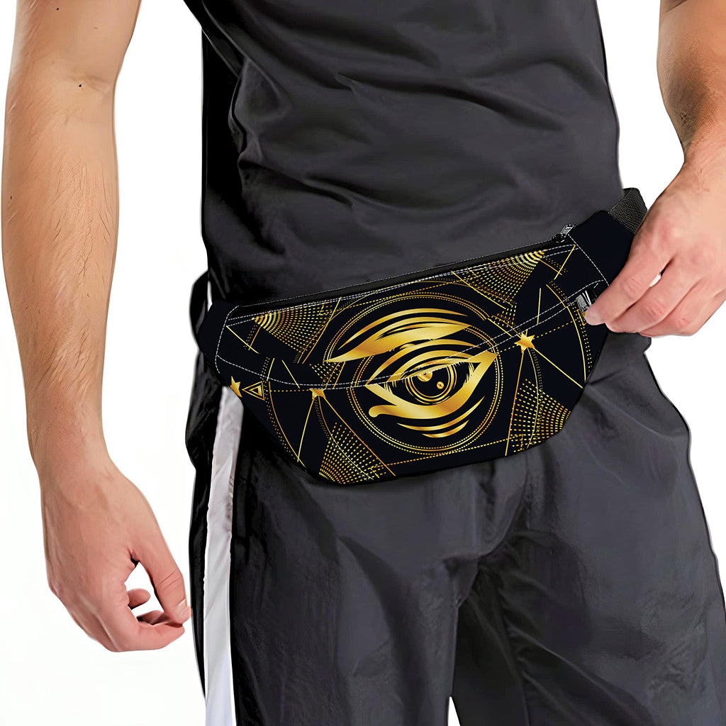 Geometric Eye of Providence Print Fanny Pack