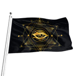 Geometric Eye of Providence Print Flag